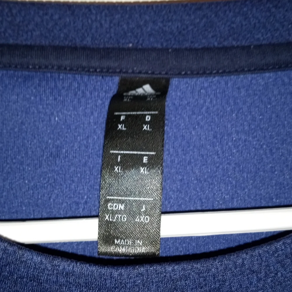 Adidas Deep Blue Crew Neck Tee - Picture 3 of 6
